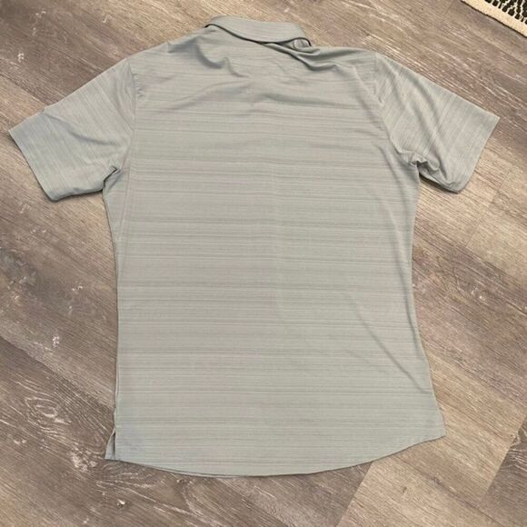 Puma Grey Buttonup Polo Shirt Men Medium Bin G-6‎ - Picture 4 of 4